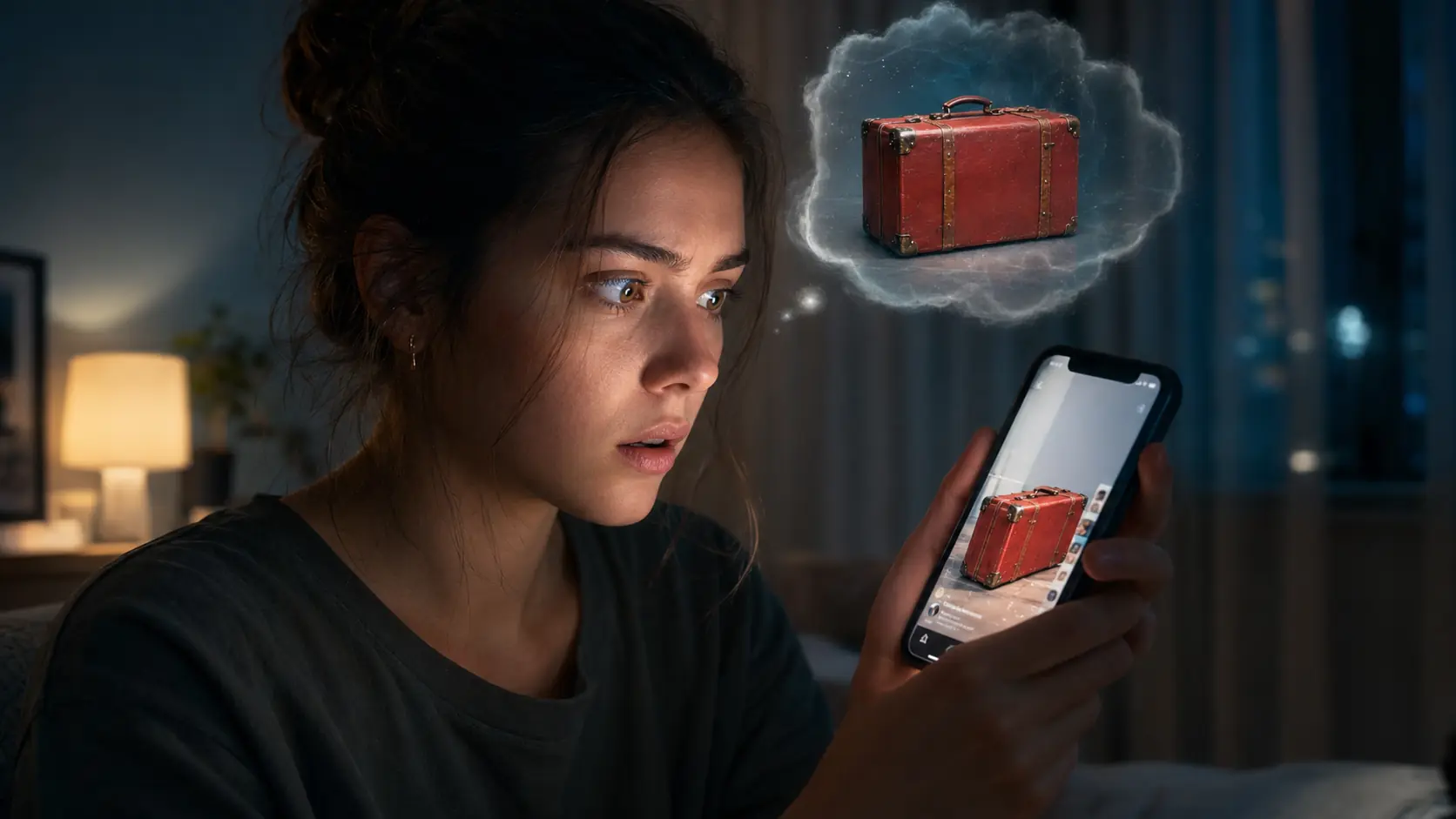 Person seeing the same private thought appear on TikTok and Instagram